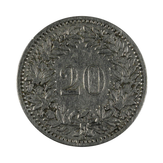 Switzerland 1896B 20 Rappen Extra Fine (EF40)