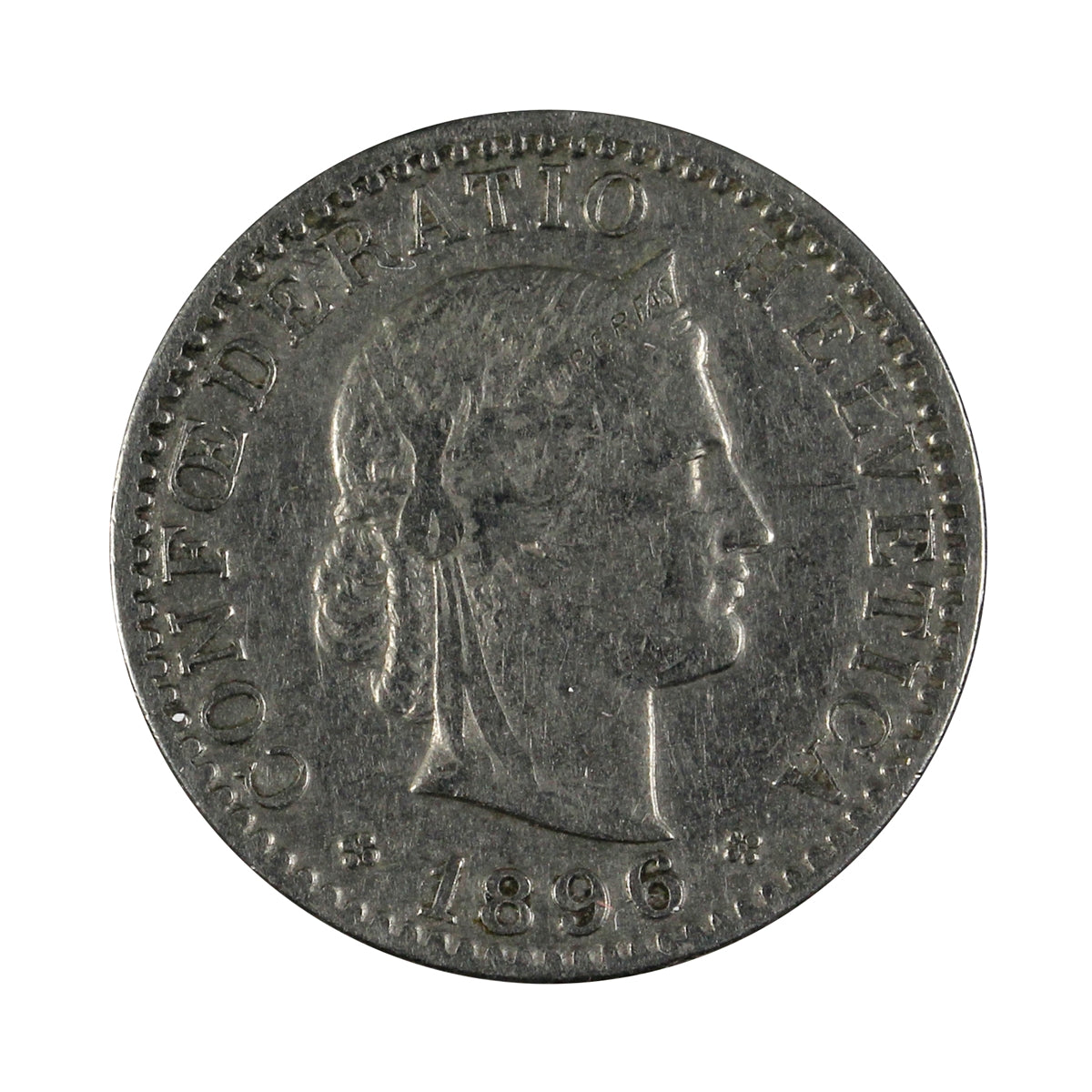 Switzerland 1896B 20 Rappen Extra Fine (EF40)