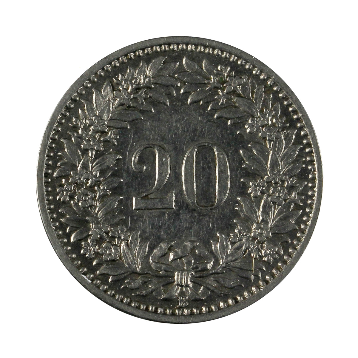 Switzerland 1903B 20 Rappen Almost Uncirculated (AU50)