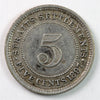 Straits Settlements 1897H 5 Cents Extra Fine (EF40) $