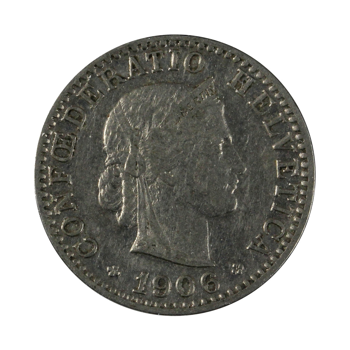 Switzerland 1906B 20 Rappen Extra Fine (EF40)