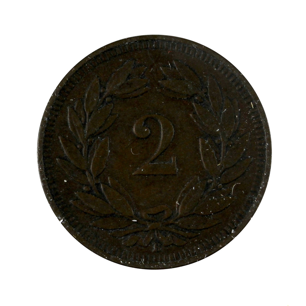 Switzerland 1918B 2 Rappen Extra Fine (EF40)