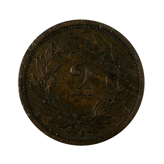 Switzerland 1919B 2 Rappen Extra Fine (EF40)