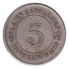 Straits Settlements 1900 5 Cents VF-EF (VF30) $