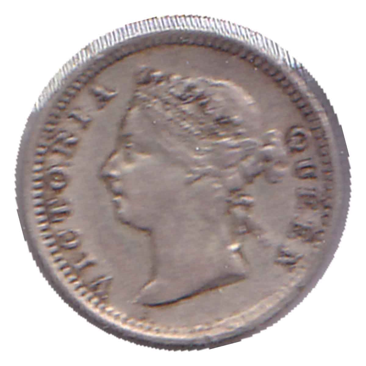 Straits Settlements 1900 5 Cents VF-EF (VF30) $