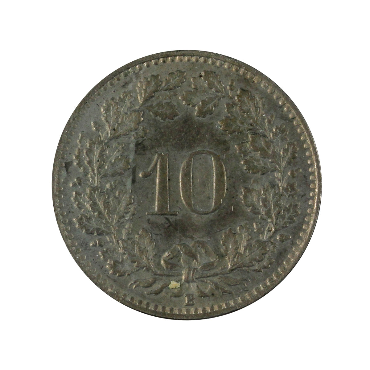 Switzerland 1921B 10 Rappen Almost Uncirculated (AU50)