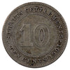 Straits Settlements 1901 10 Cents F-VF (F15)