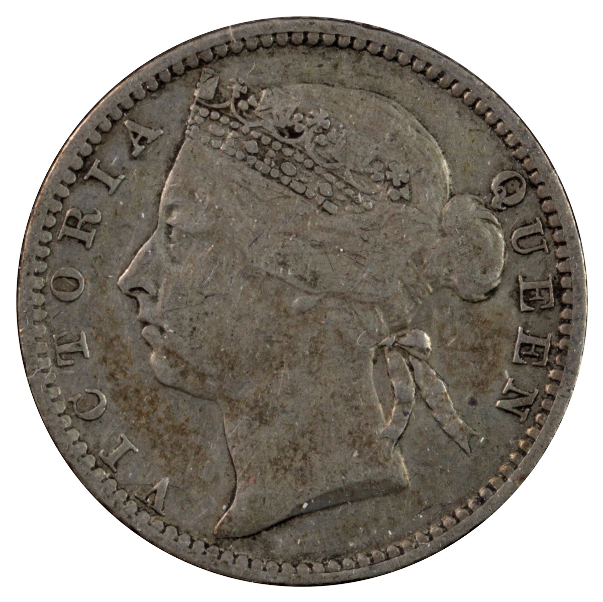 Straits Settlements 1901 10 Cents F-VF (F15)