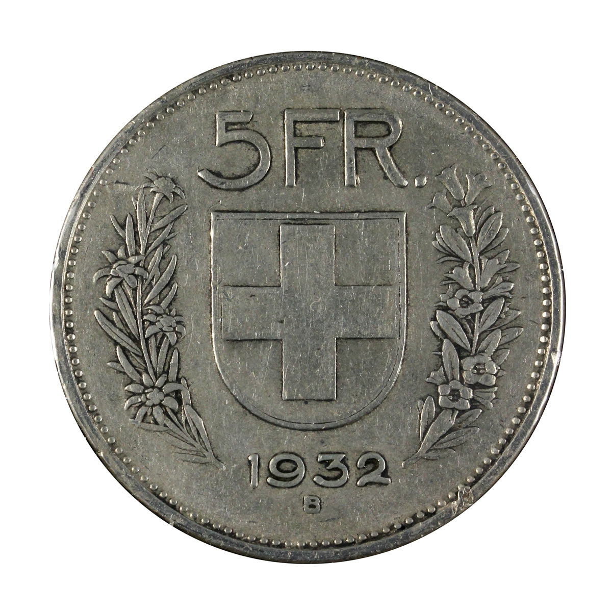 Switzerland 1932B 5 Francs Extra Fine (EF40)