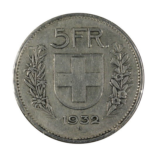 Switzerland 1932B 5 Francs Extra Fine (EF40)