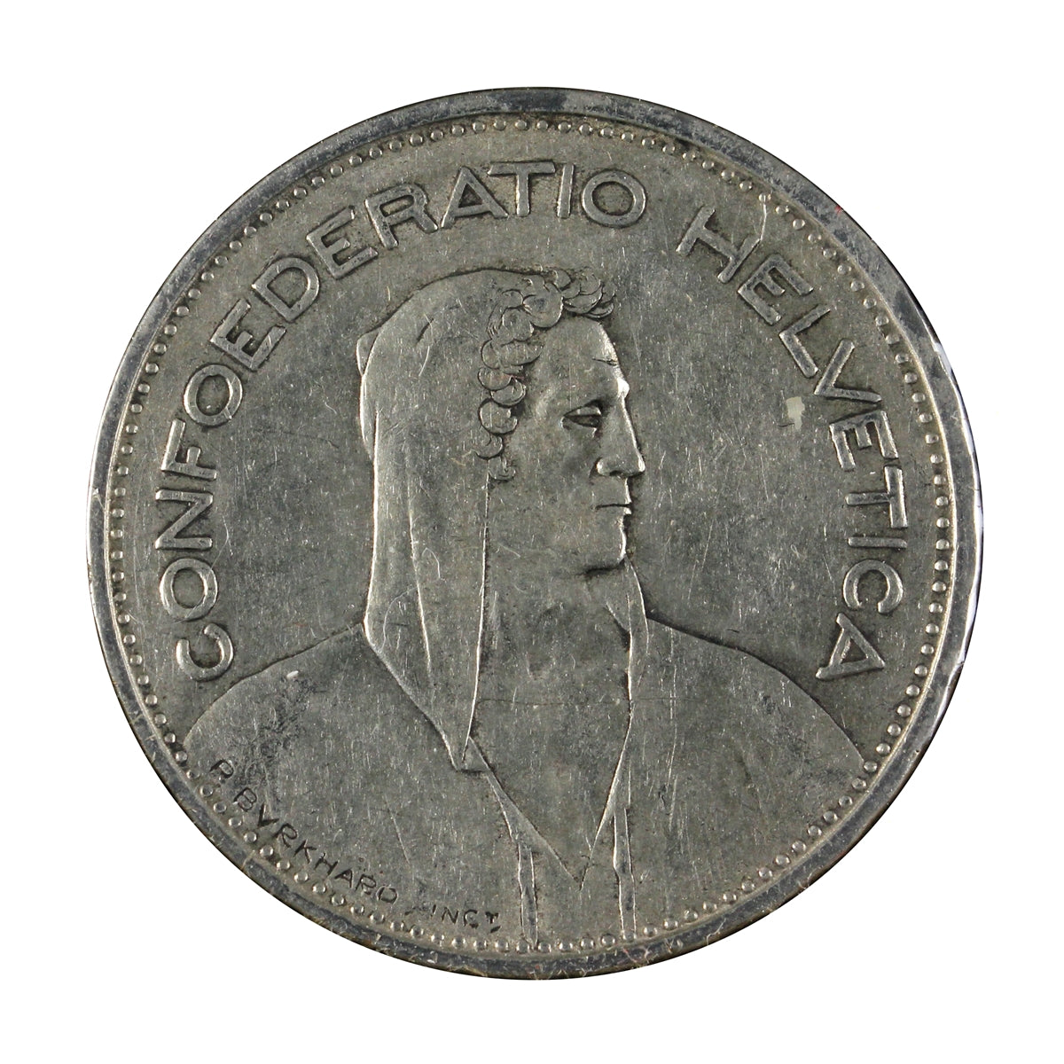 Switzerland 1932B 5 Francs Extra Fine (EF40)