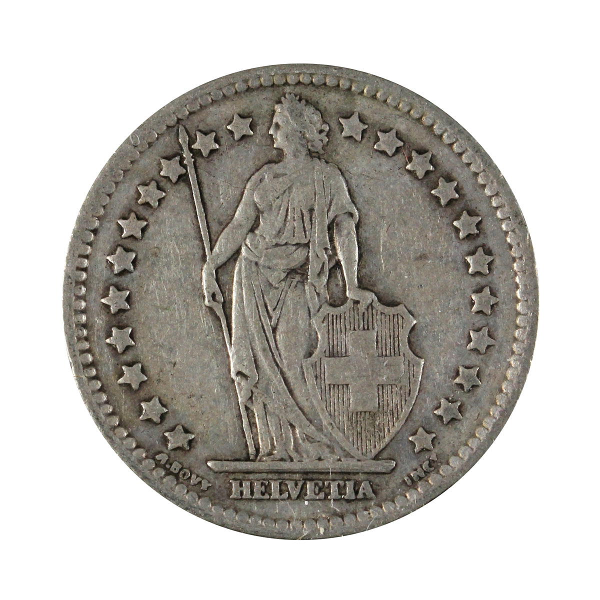Switzerland 1943B Franc Extra Fine (EF40)