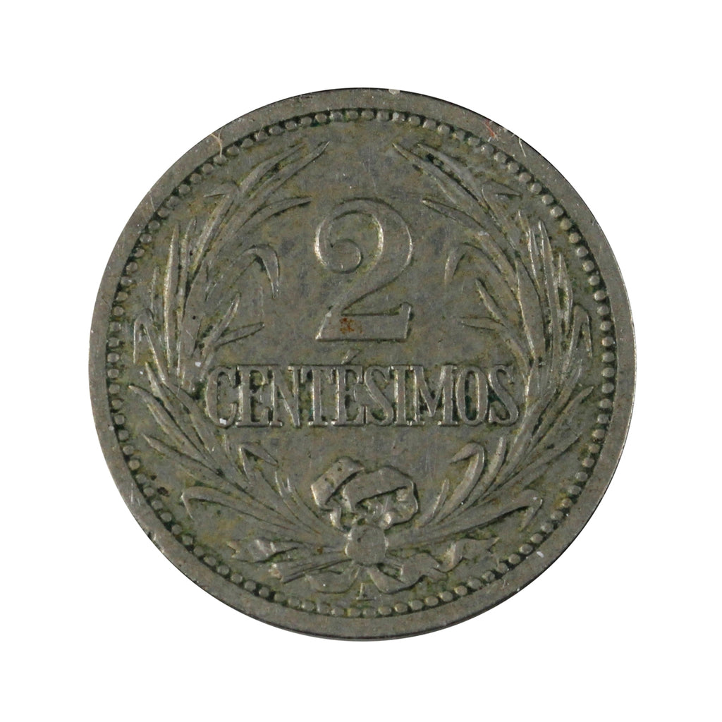 Uruguay 1901A 2 Centesimos Extra Fine (EF40)