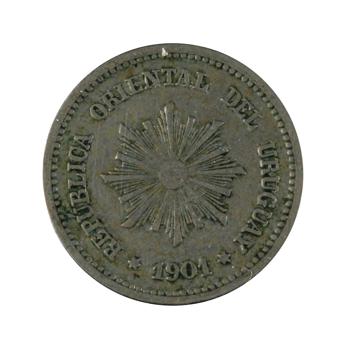 Uruguay 1901A 2 Centesimos Extra Fine (EF40)