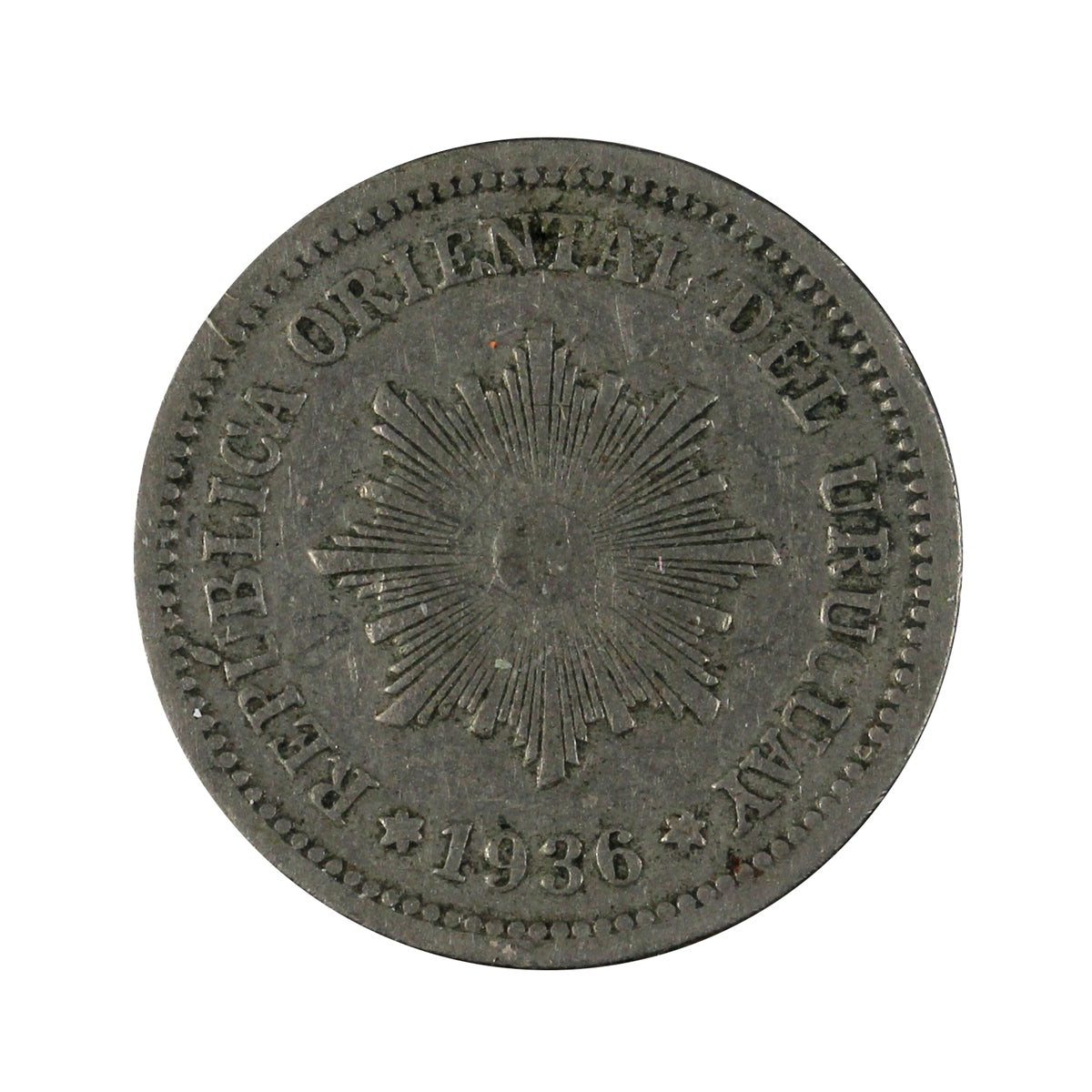 Uruguay 1936 2 Centesimos Extra Fine (EF40)