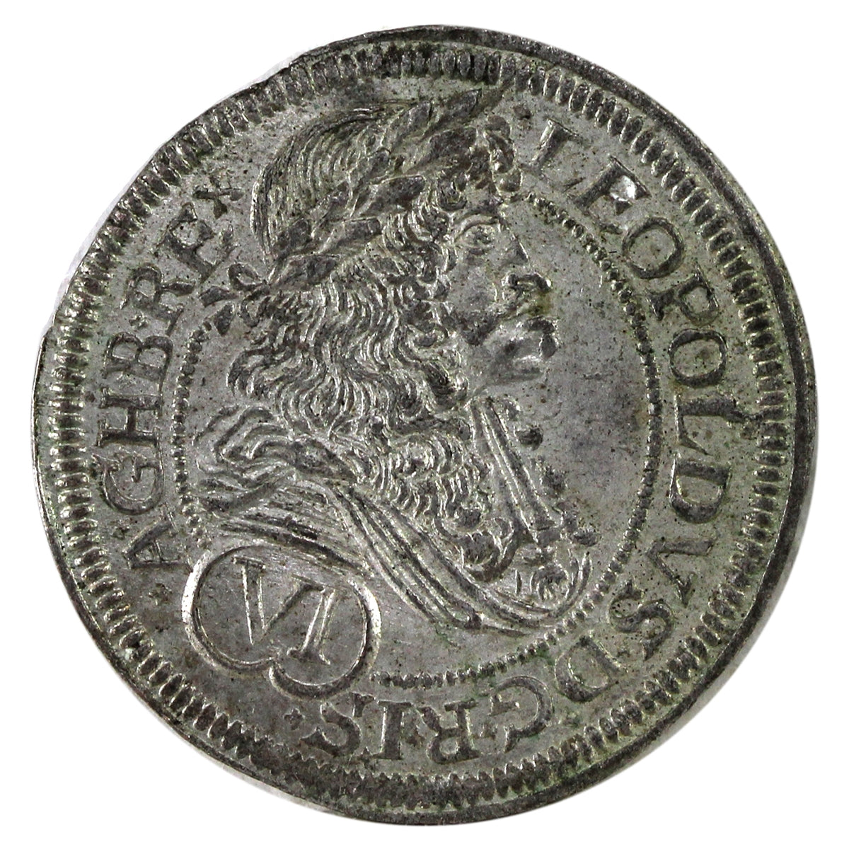 Austrian Empire 1686 Leopold I 6 Kreuzer Brilliant Uncirculated (MS63) $