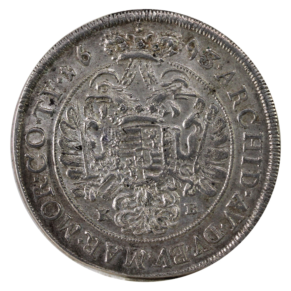 Austrian Empire 1693KB 1/2 Thaler AU-UNC (AU-55) $