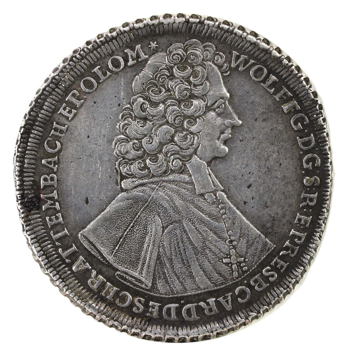Austrian States 1722 Wolfgang Olm&uuml;tz Thaler Extra Fine + (EF-40+) $