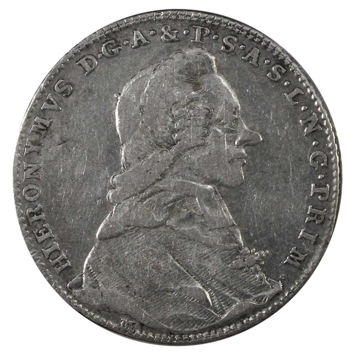 Austrian States 1786 Hieronymus Salzburg 20 Kreuzer Extra Fine (EF40) $