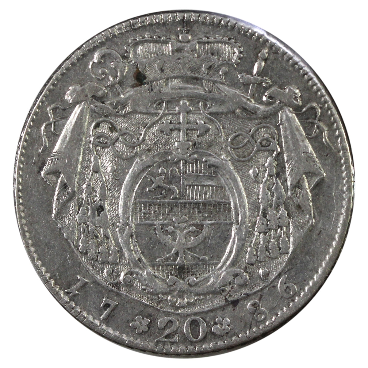 Austrian States 1786 Hieronymus Salzburg 20 Kreuzer Extra Fine (EF40) $