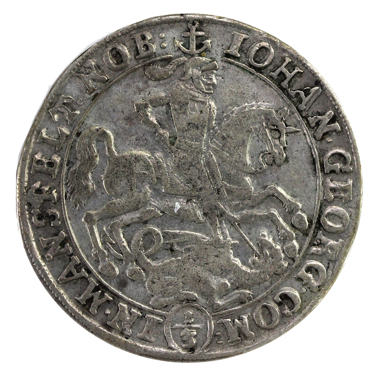 German States 1669ABK Mansfeld-Bornstadt 1/3 Thaler VF-EF (VF-30) $