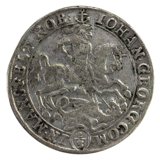 German States 1669ABK Mansfeld-Bornstadt 1/3 Thaler VF-EF (VF-30) $