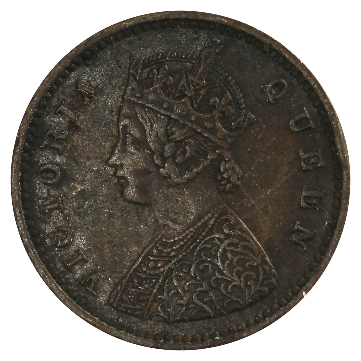 India 1862 1/12 Anna Almost Uncirculated (AU50)