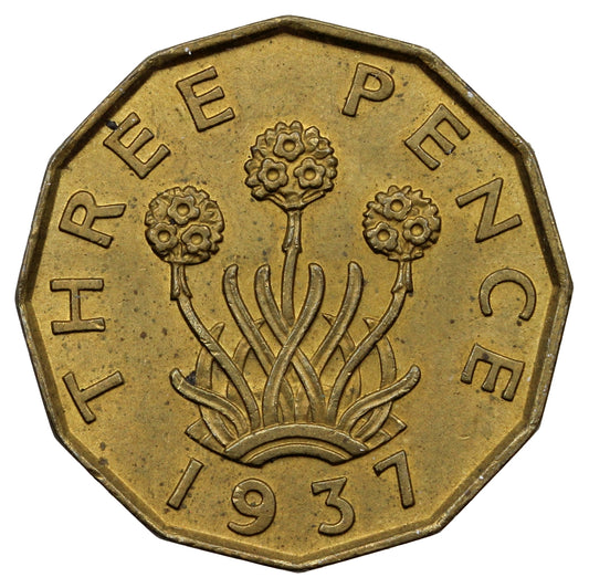 Great Britain 1937 12-Sided 3 Pence Uncirculated (MS60)