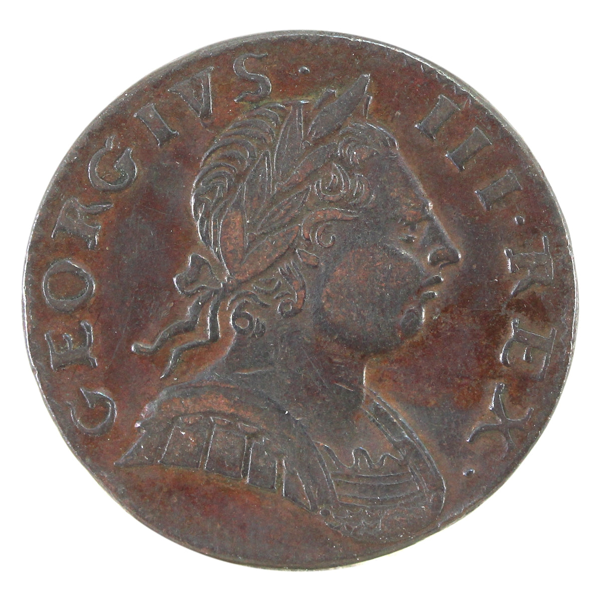 Great Britain 1773 1/2 Penny VF-EF (VF30) $
