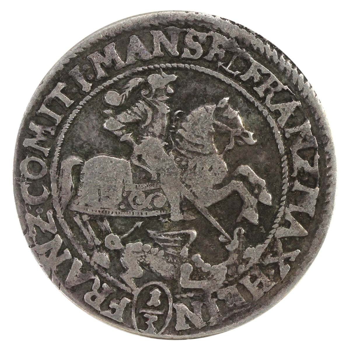 German States 1672ABK Mansfeld-Bornstadt 1/3 Thaler VF-EF (VF30) $