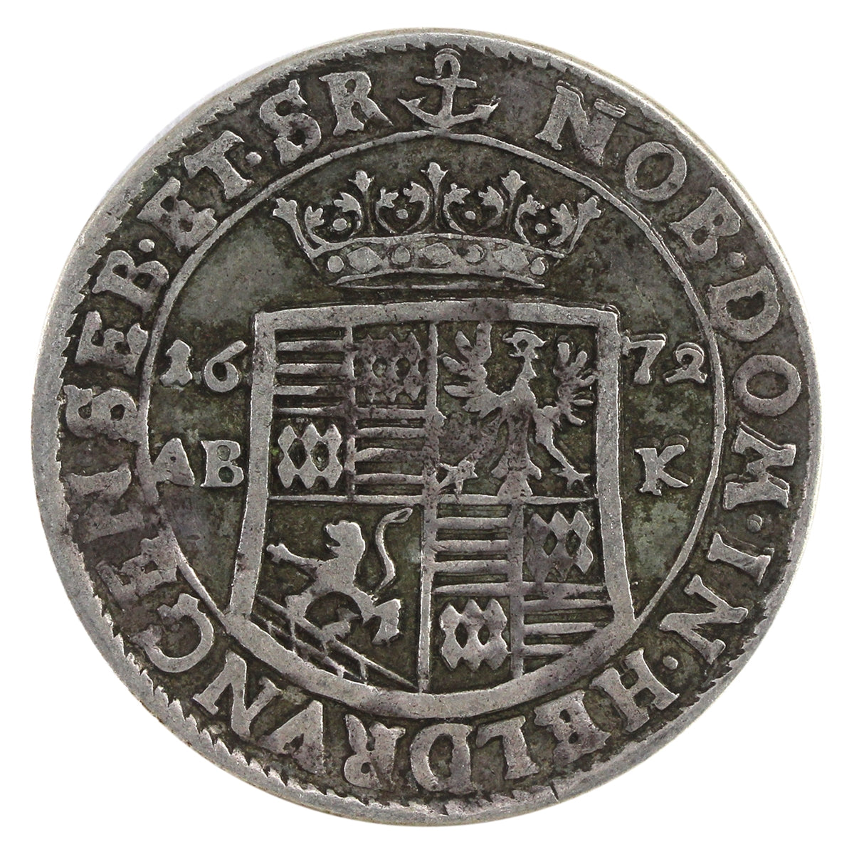 German States 1672ABK Mansfeld-Bornstadt 1/3 Thaler VF-EF (VF30) $