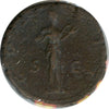 Ancient Rome 128AD Hadrian Copper As VF-EF (VF30) $