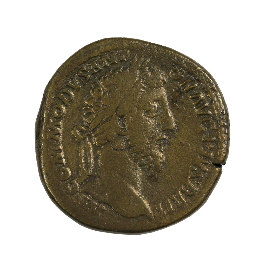 Ancient Rome 184AD Commodus Brass Sestertius Very Fine (VF30) $