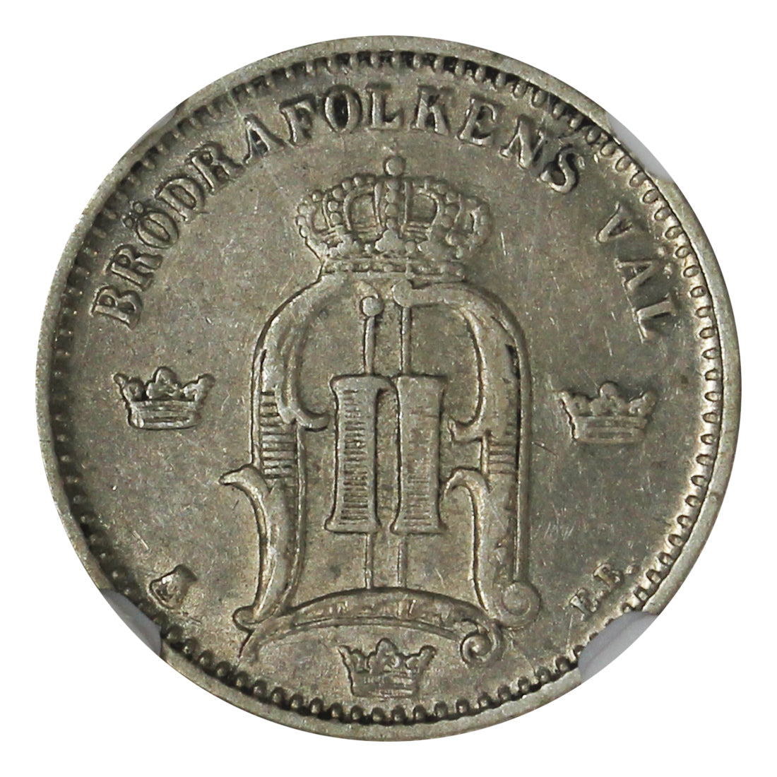 Sweden 1878 EB 25 Ore NGC Certified XF 45