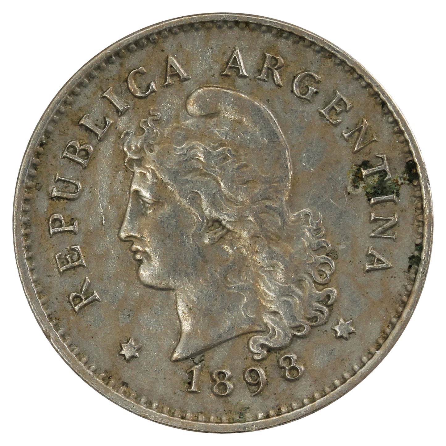 Argentina 1898 10 Centavos Extra Fine (EF-40)