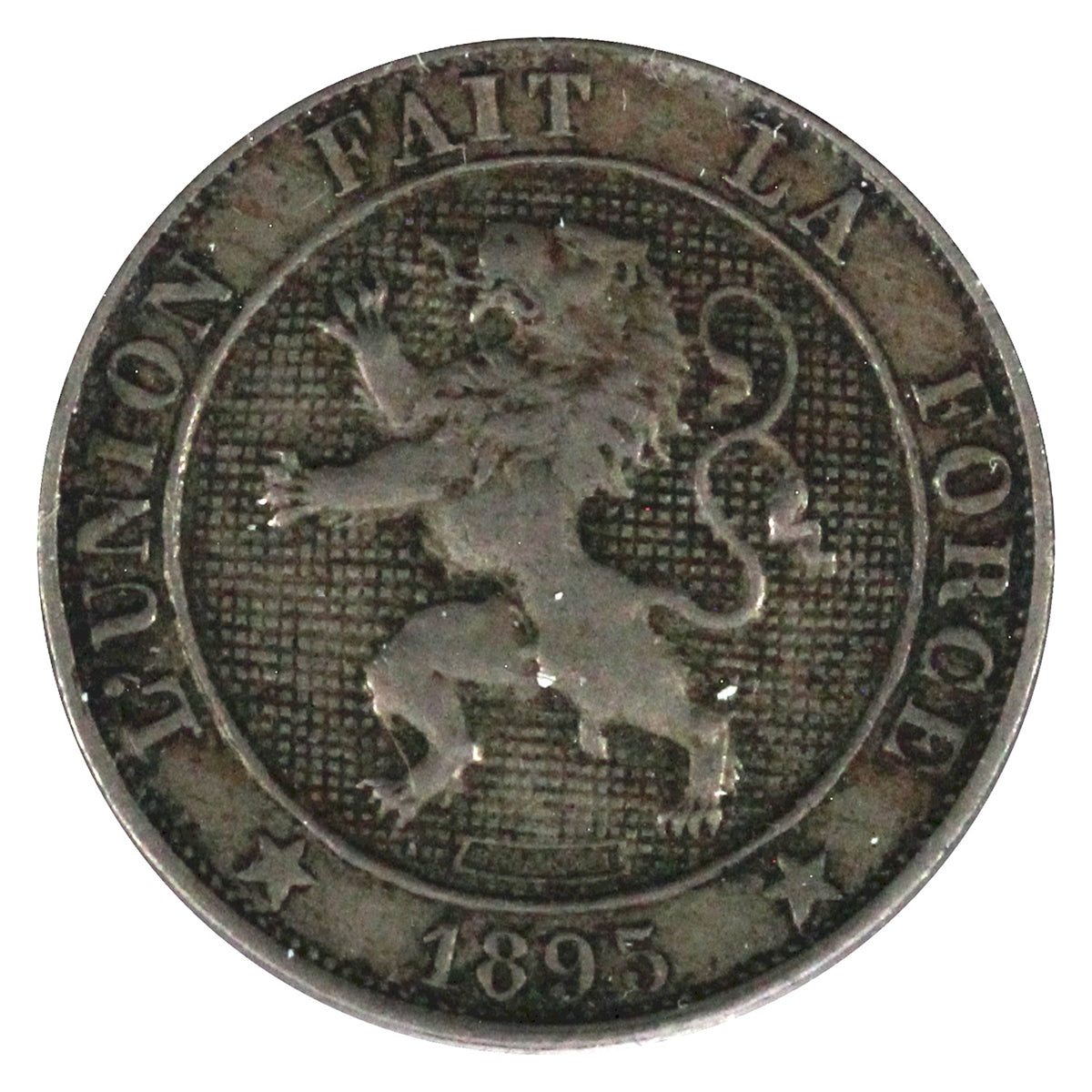 Belgium 1895 5 Centimes Extra Fine (EF40)