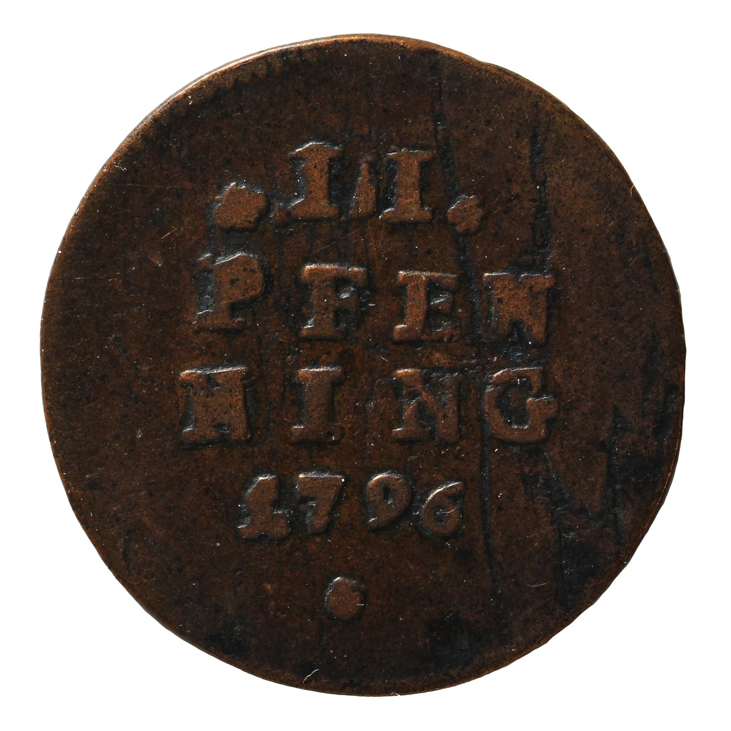 German States 1796 Bavaria 2 Pfennig Very Fine (VF20)