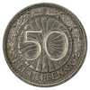 German Weimar Republic 1929A 50 Pfennig Almost Uncirculated (AU50)