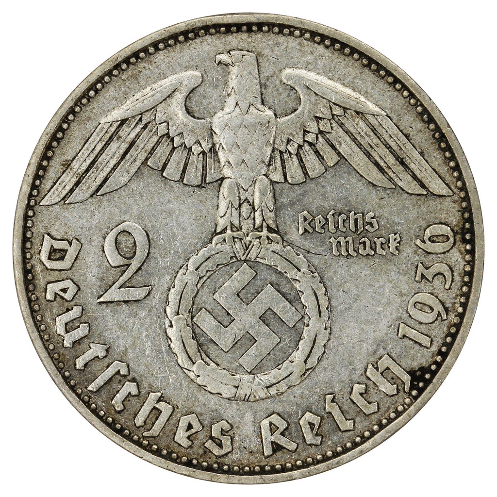 German Third Reich 1936D 2 Marks Extra Fine (EF40)