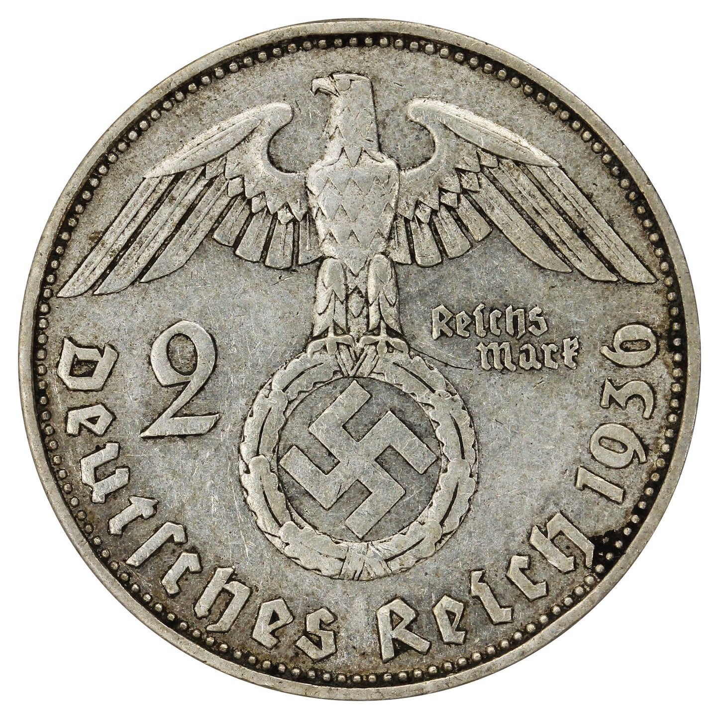 German Third Reich 1936D 2 Marks Extra Fine (EF40)