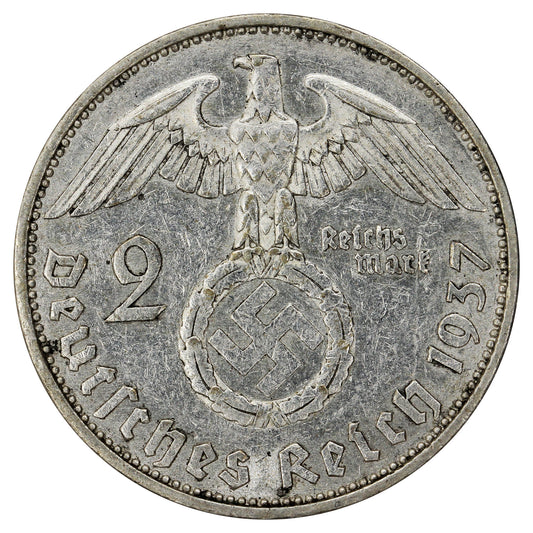 German Third Reich 1937A 2 Marks EF-AU (EF45)