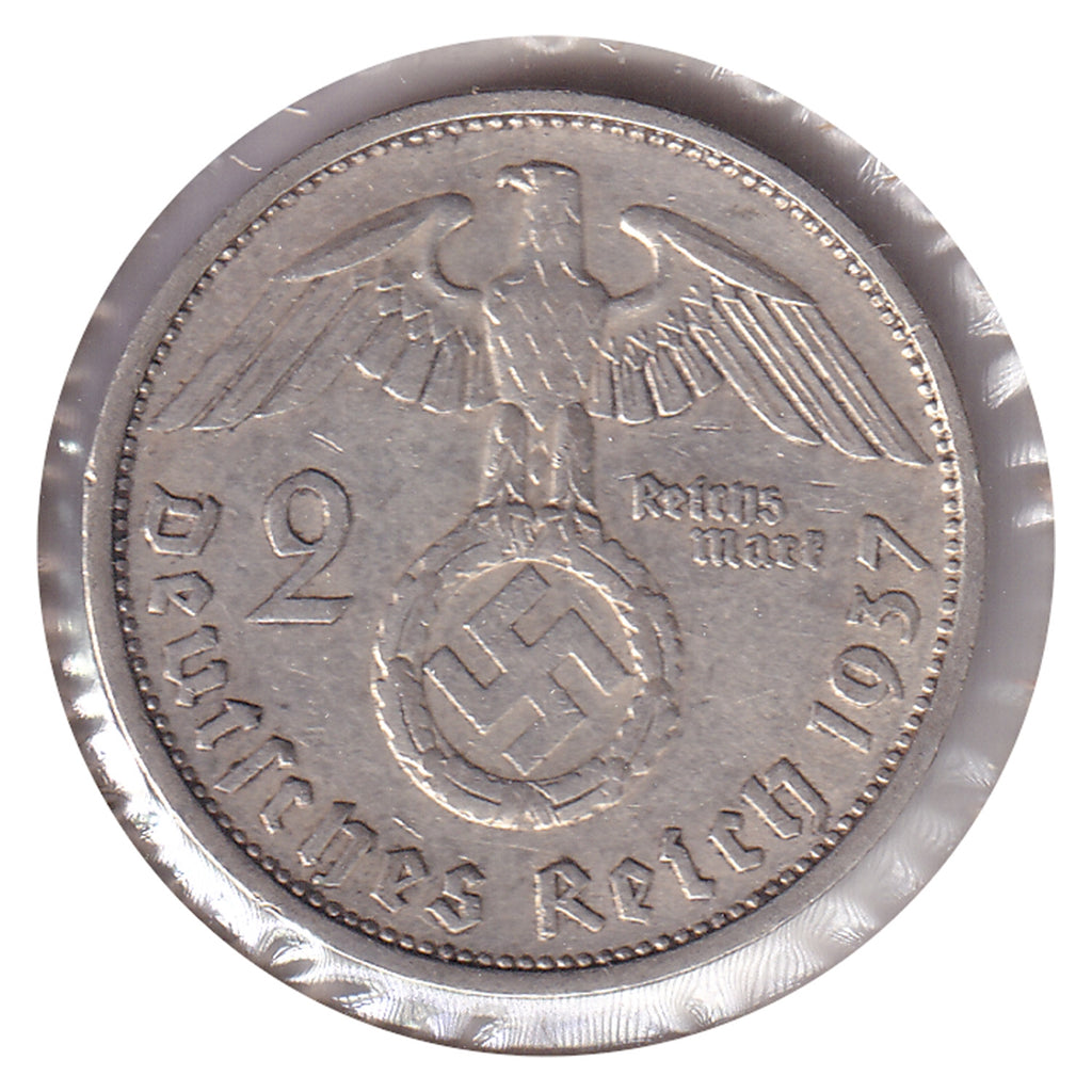 German Third Reich 1937F 2 Marks Extra Fine (EF40)