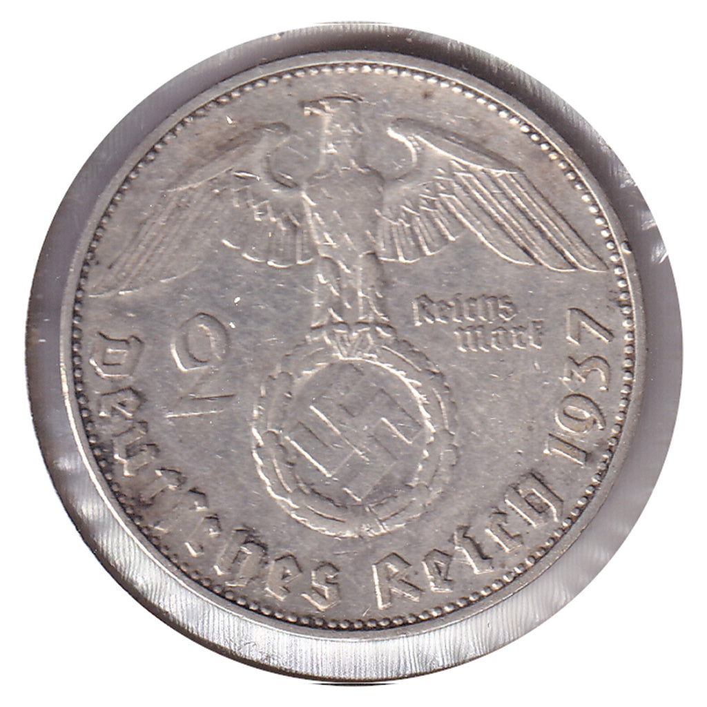 German Third Reich 1937J 2 Marks Extra Fine (EF40)
