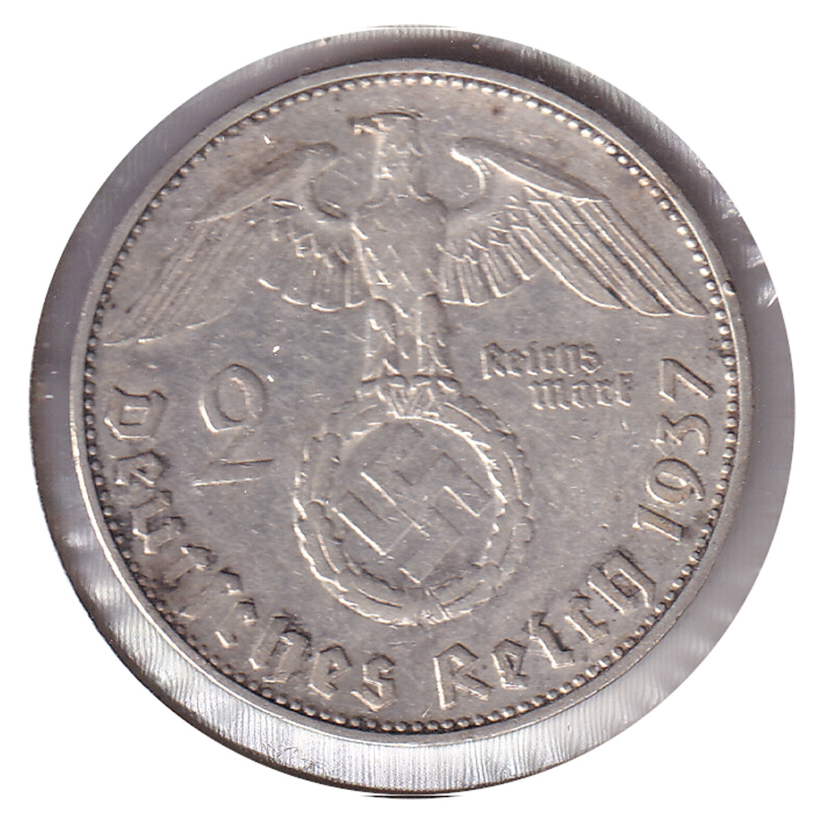 German Third Reich 1937J 2 Marks Extra Fine (EF40)