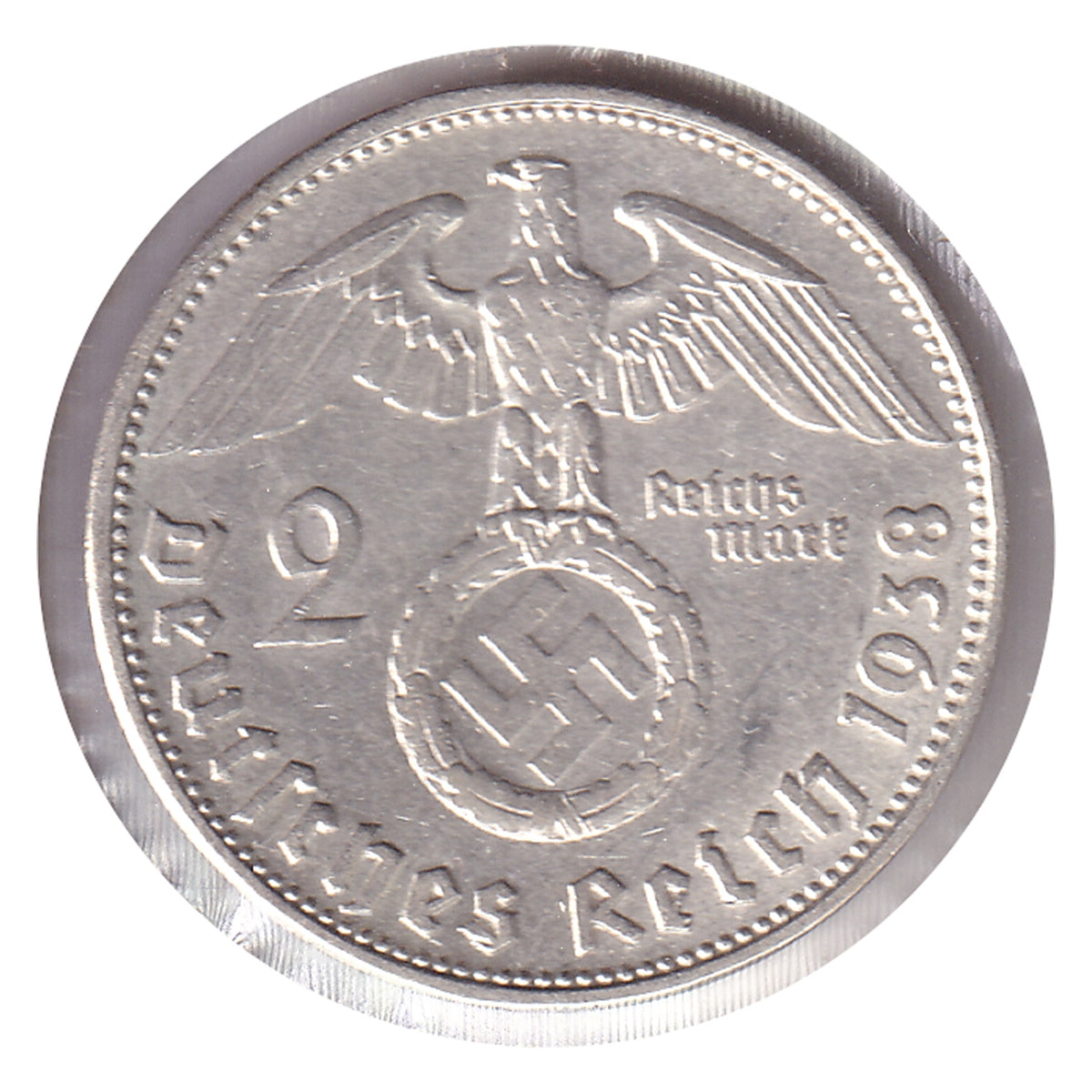 German Third Reich 1938B 2 Marks Extra Fine (EF40)