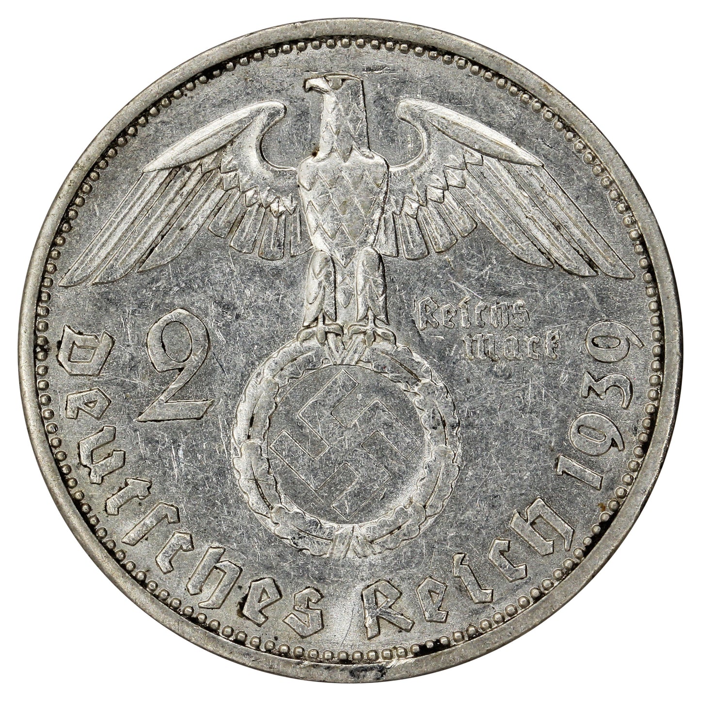 German Third Reich 1939A 2 Marks EF-AU (EF45)