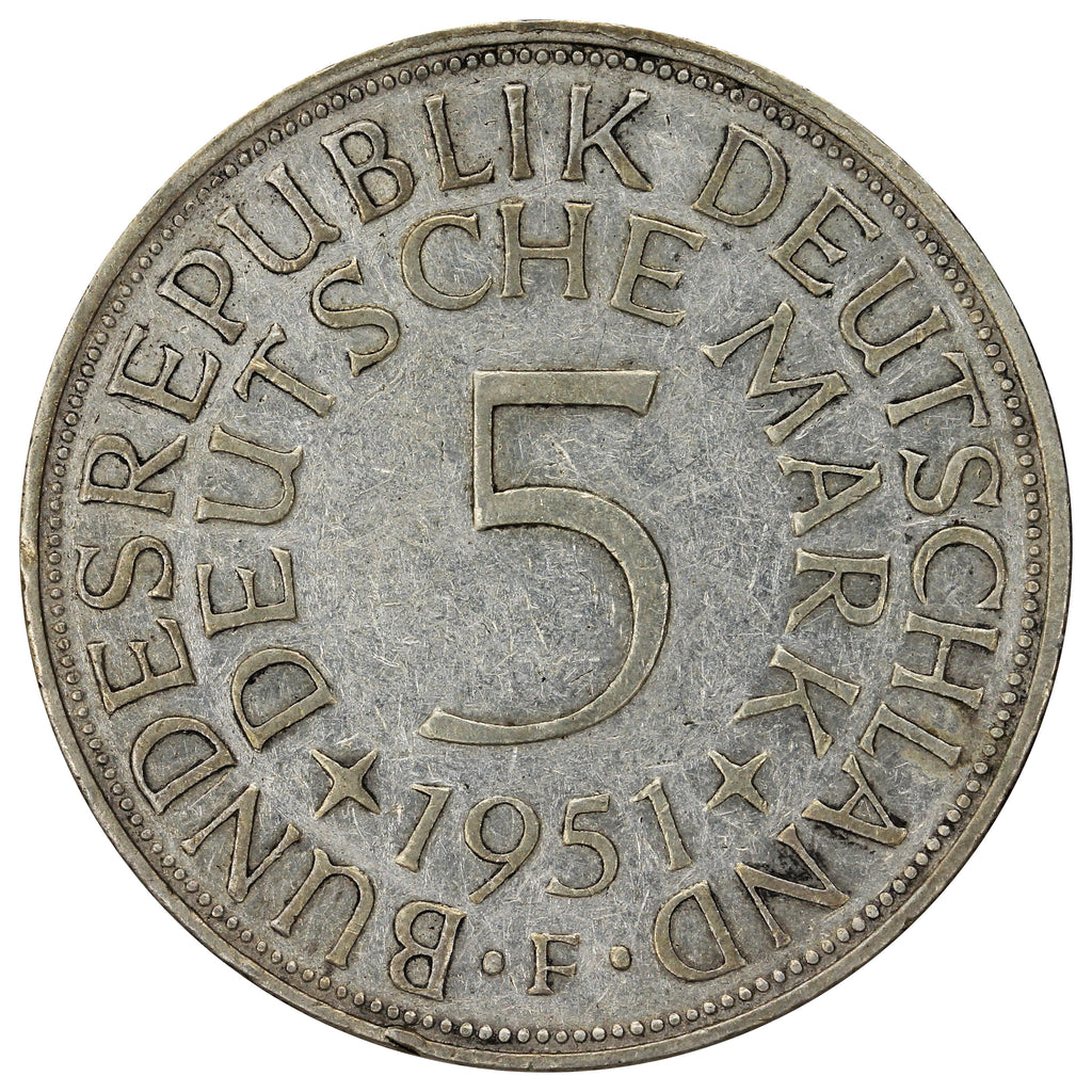 Germany 1951F 5 Marks Extra Fine (EF40)