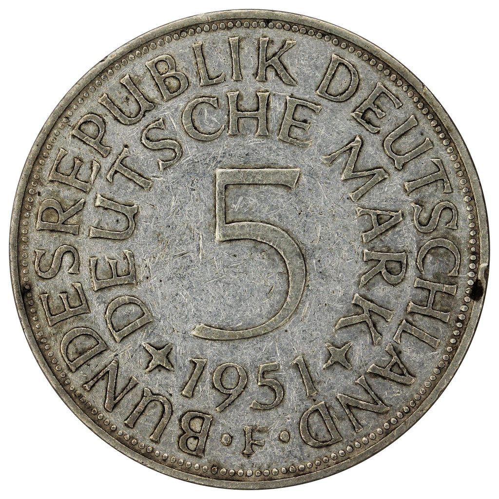 Germany 1951F 5 Marks VF-EF (VF30)