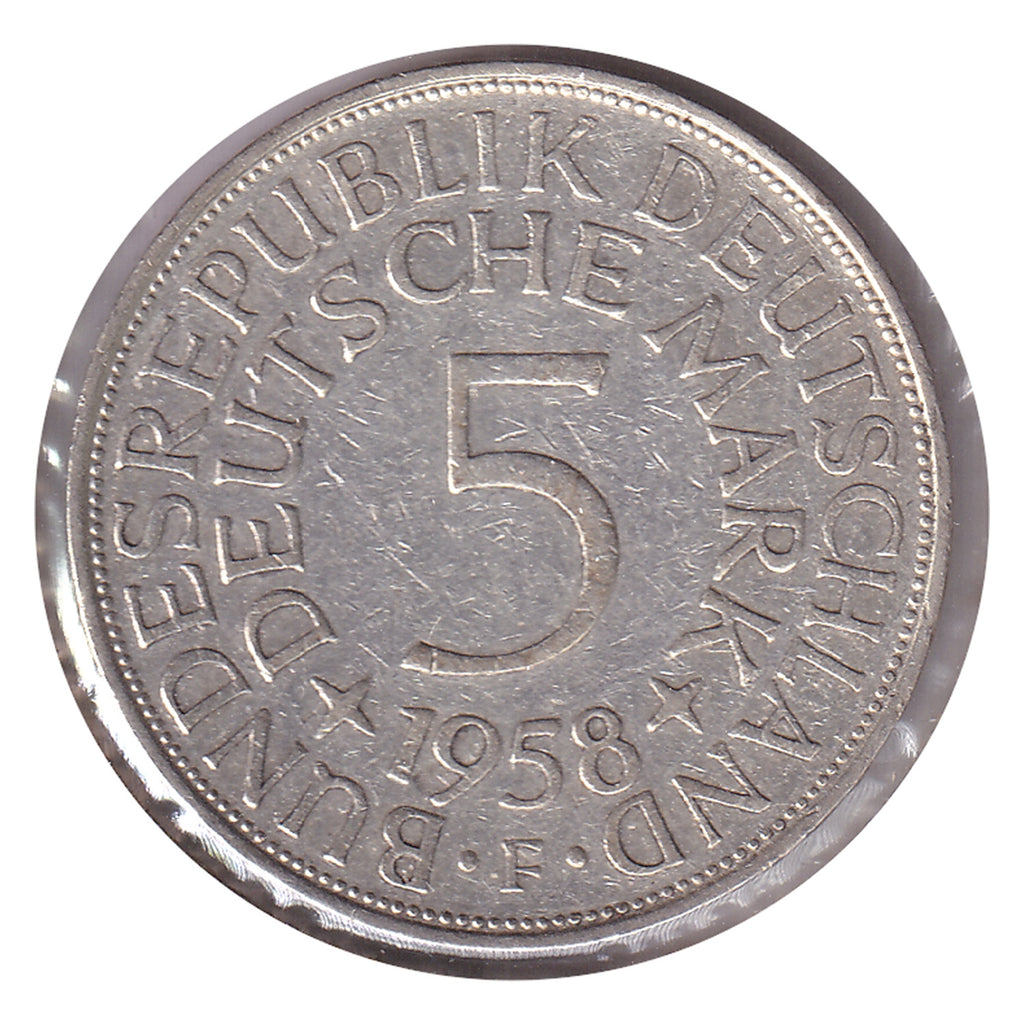 Germany 1958F 5 Marks VF-EF (VF30) $