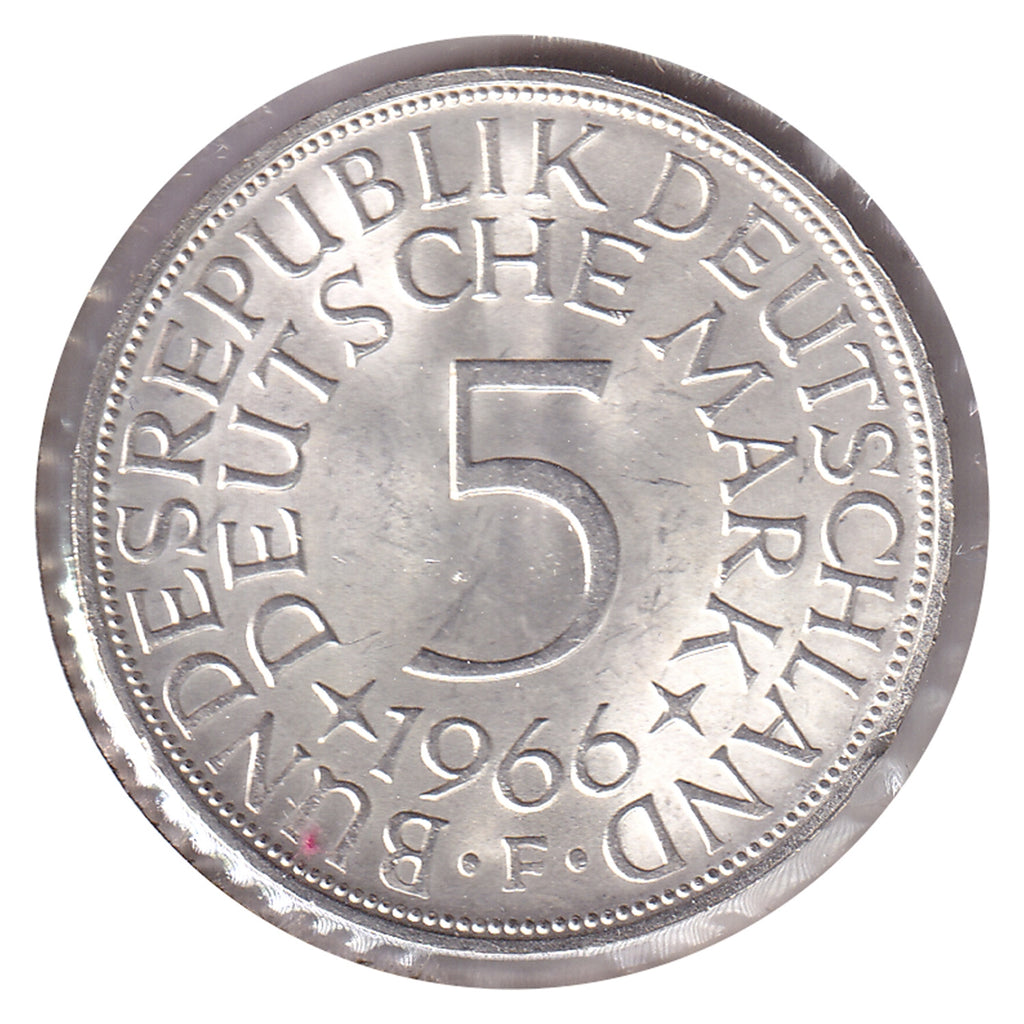 Germany 1966F 5 Marks Brilliant Uncirculated (MS63) $